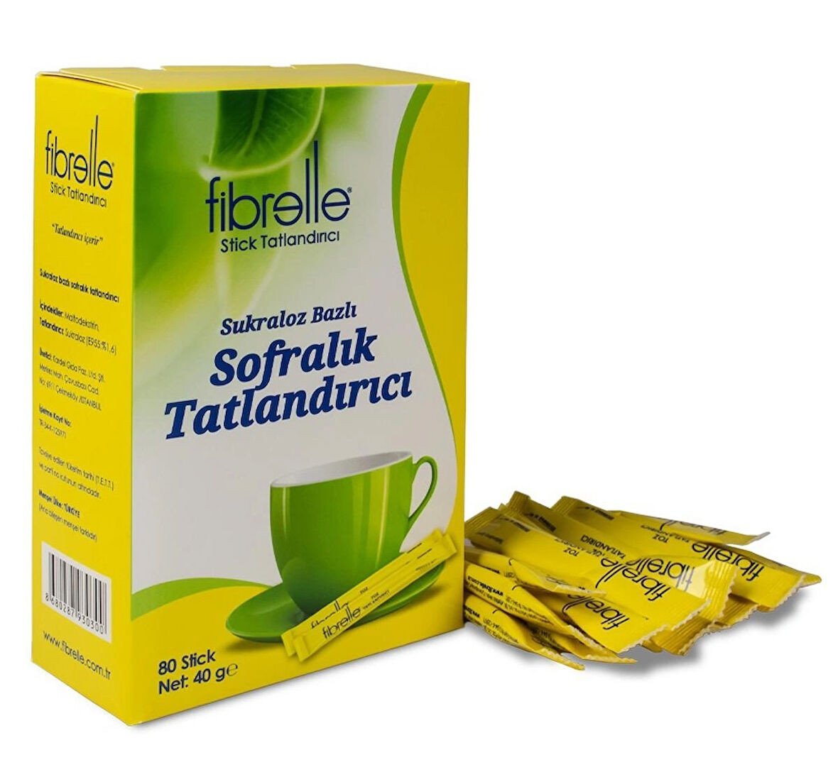 Fibrelle Ultra Plus Tatlandırıcı 80 Saşe x 0.5 Gr - AROMASIZ