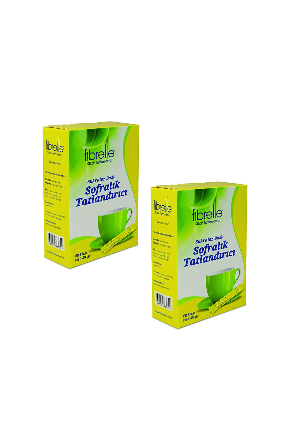 Fibrelle Ultra Plus Tatlandırıcı 0,5 gr 80 Adet Kutu 2 adet