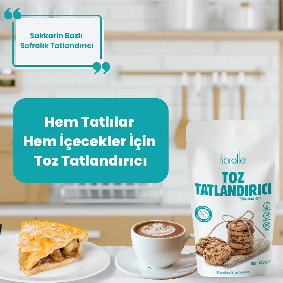 Fibrelle Toz Tatlandırıcı 400 g   SoSa