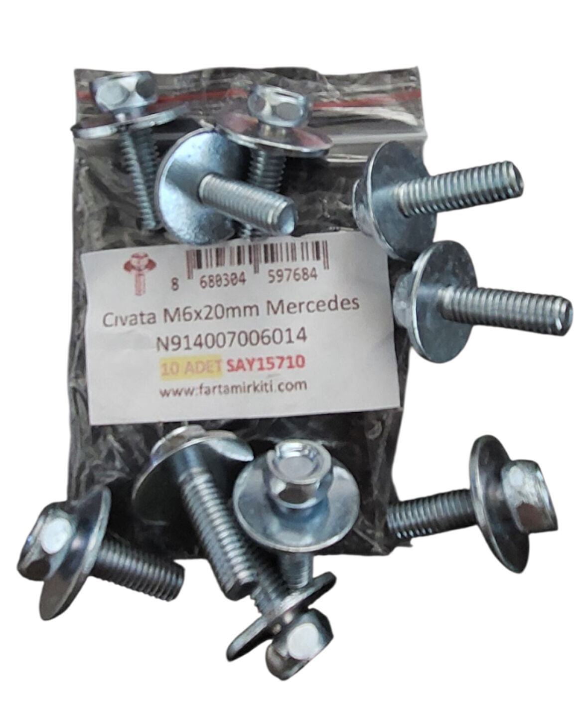 Cıvata M6x20mm Mercedes N914007006014 (10 ADET) 15710 MARKA İLE UYUMLU