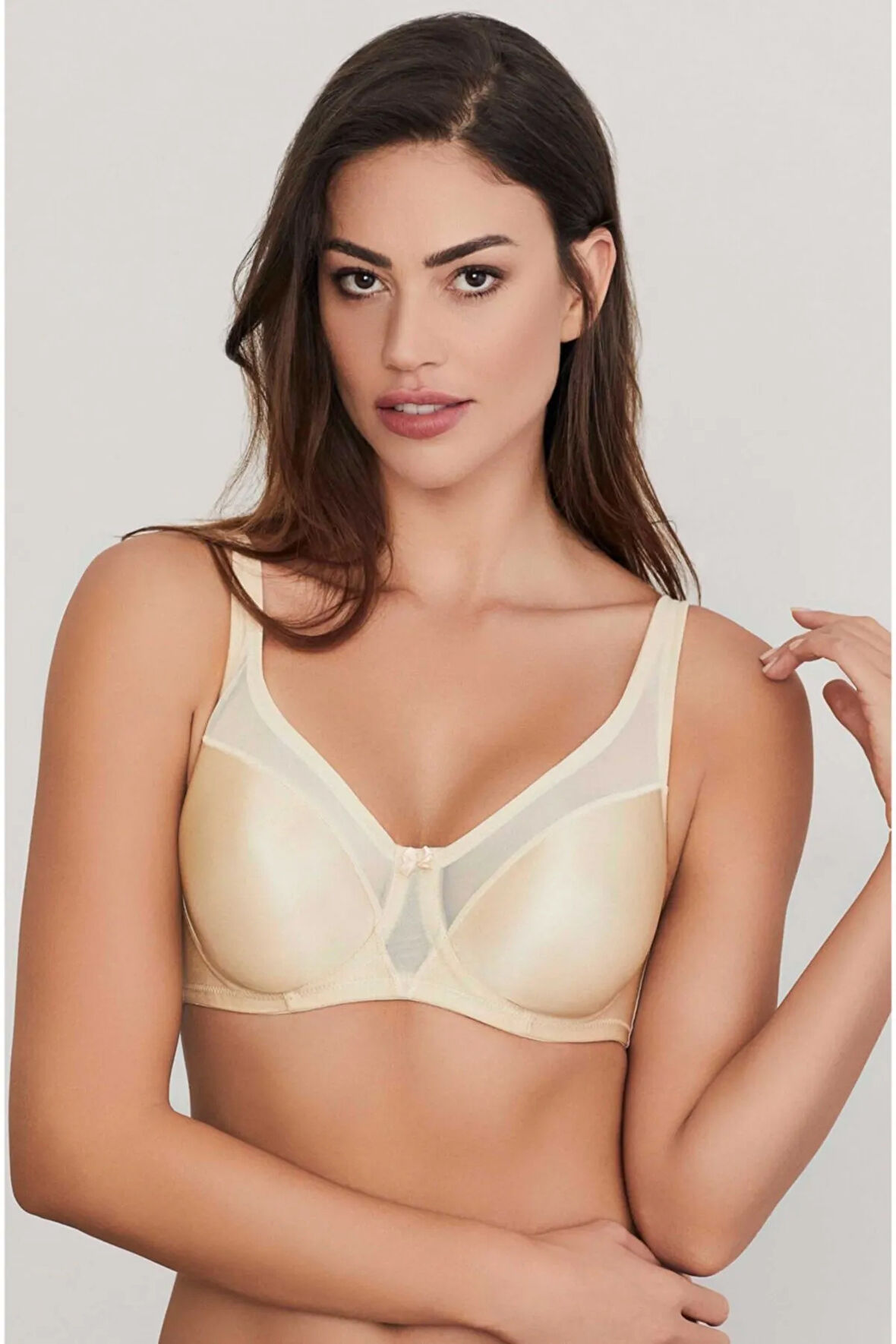 Kadın Ten Balenli Toparlayıcı Tek Sütyen D-cup