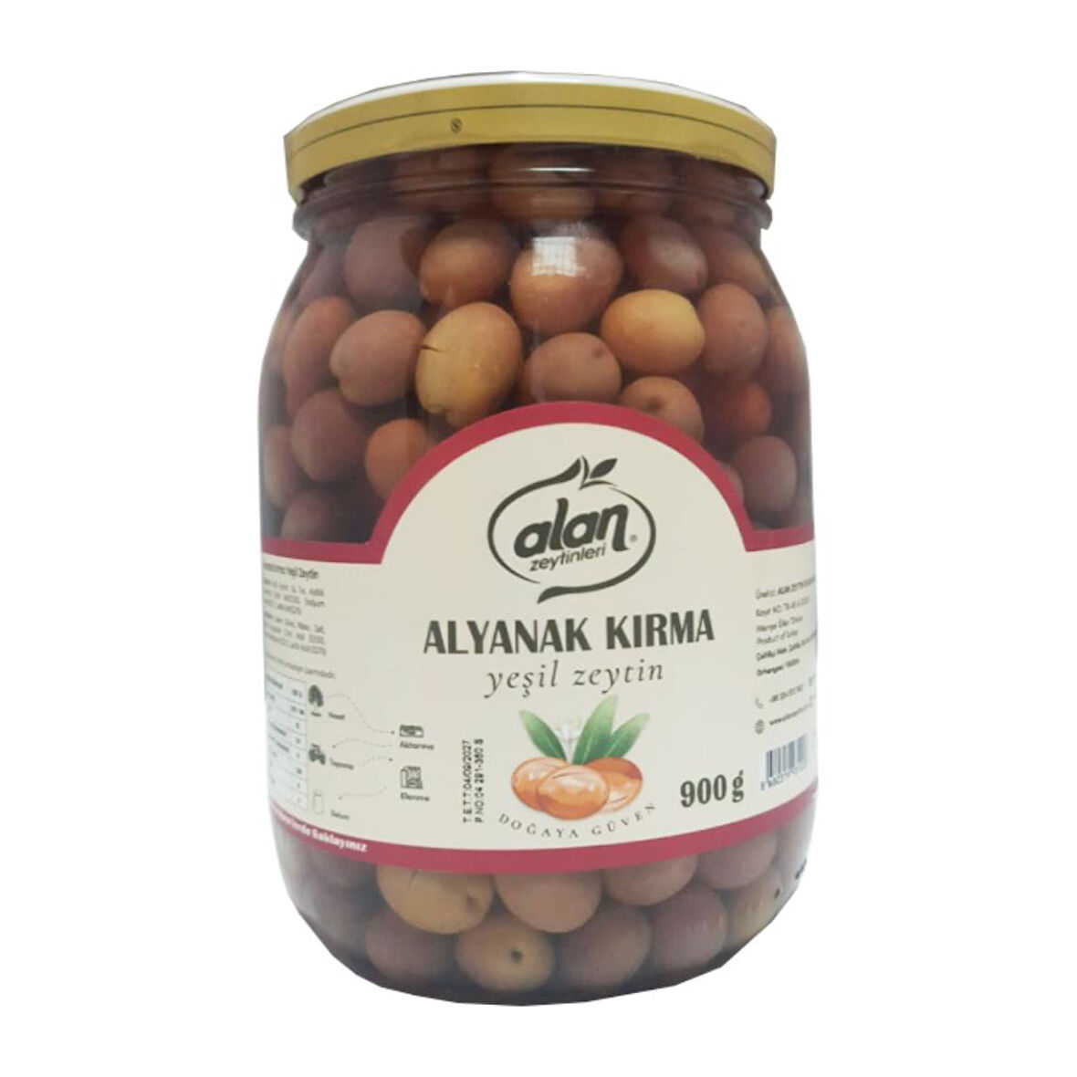 Alan Alyanak Yeşil Zeytin S 291-350 Kalibre 900 g e