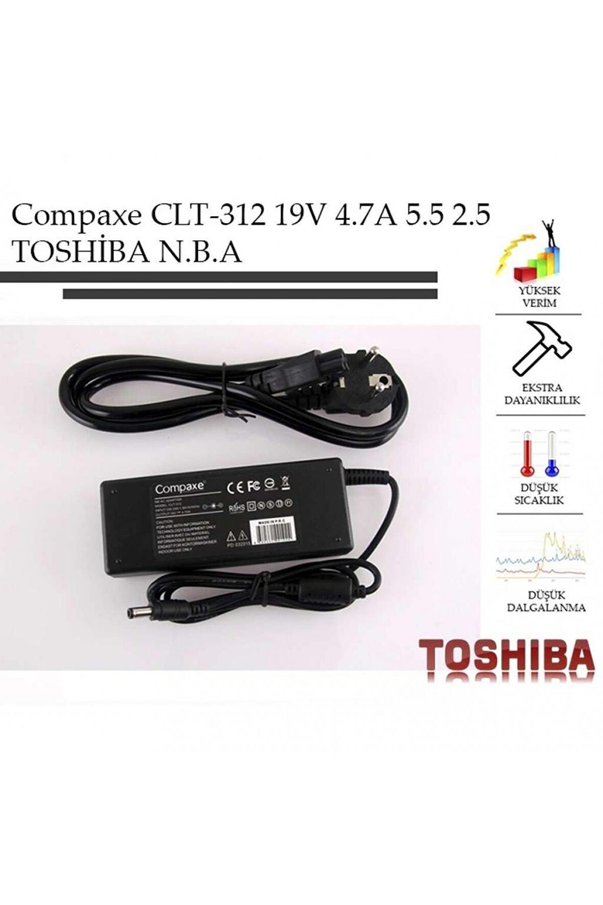 Compaxe CLT-312 19V 4.74A 5.5-2.5 Toshiba Notebook Adaptörü