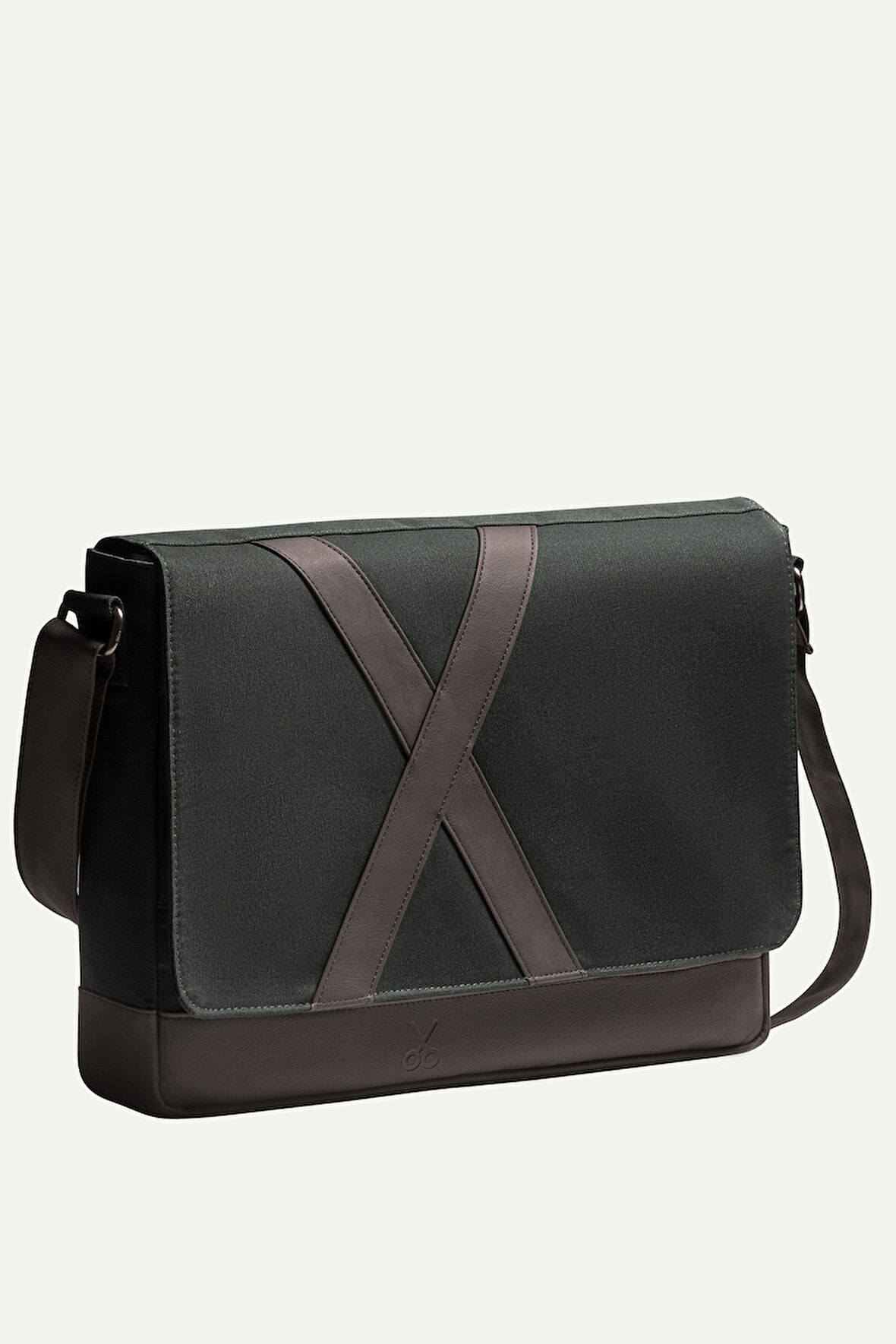 Unisex Yatay Postacı Çantası - Nevend - Asphalt