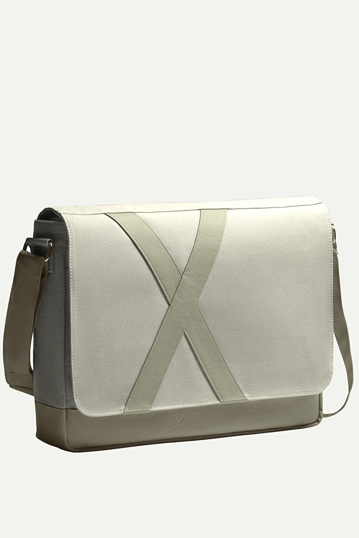 Unisex Yatay Postacı Çantası - Nevend - Concrete