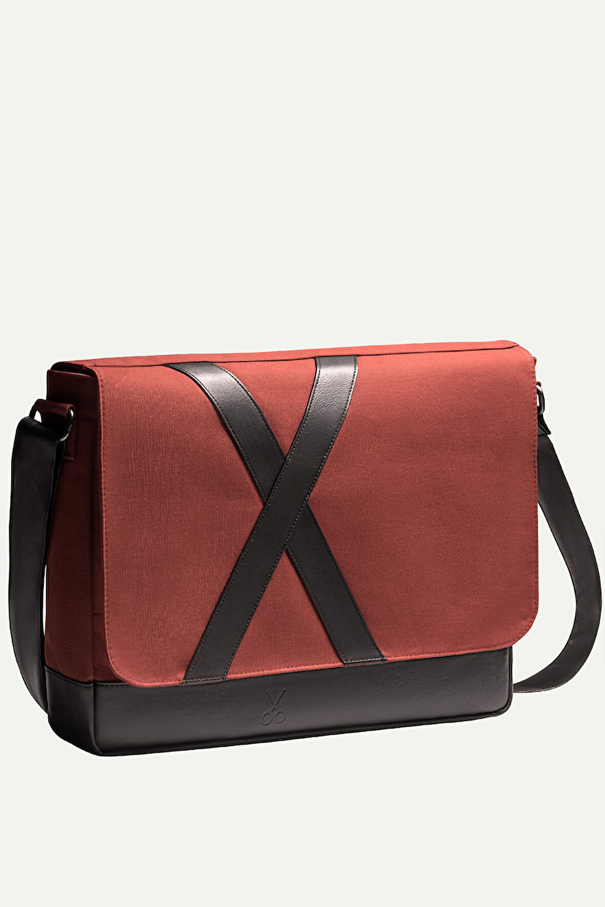 Unisex Yatay Postacı Çantası - Nevend - Brick
