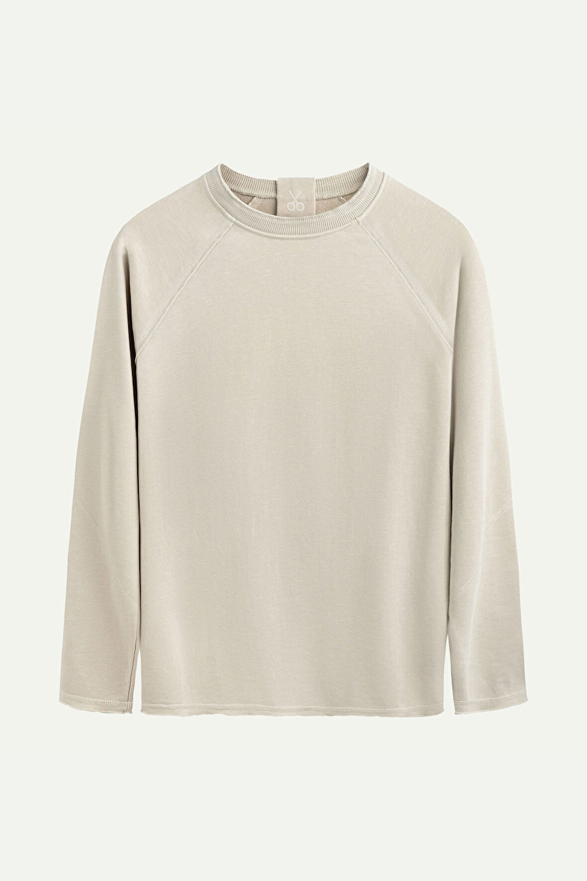 Unisex Basic Çift Taraflı Sweatshirt - Lyuga - Bone