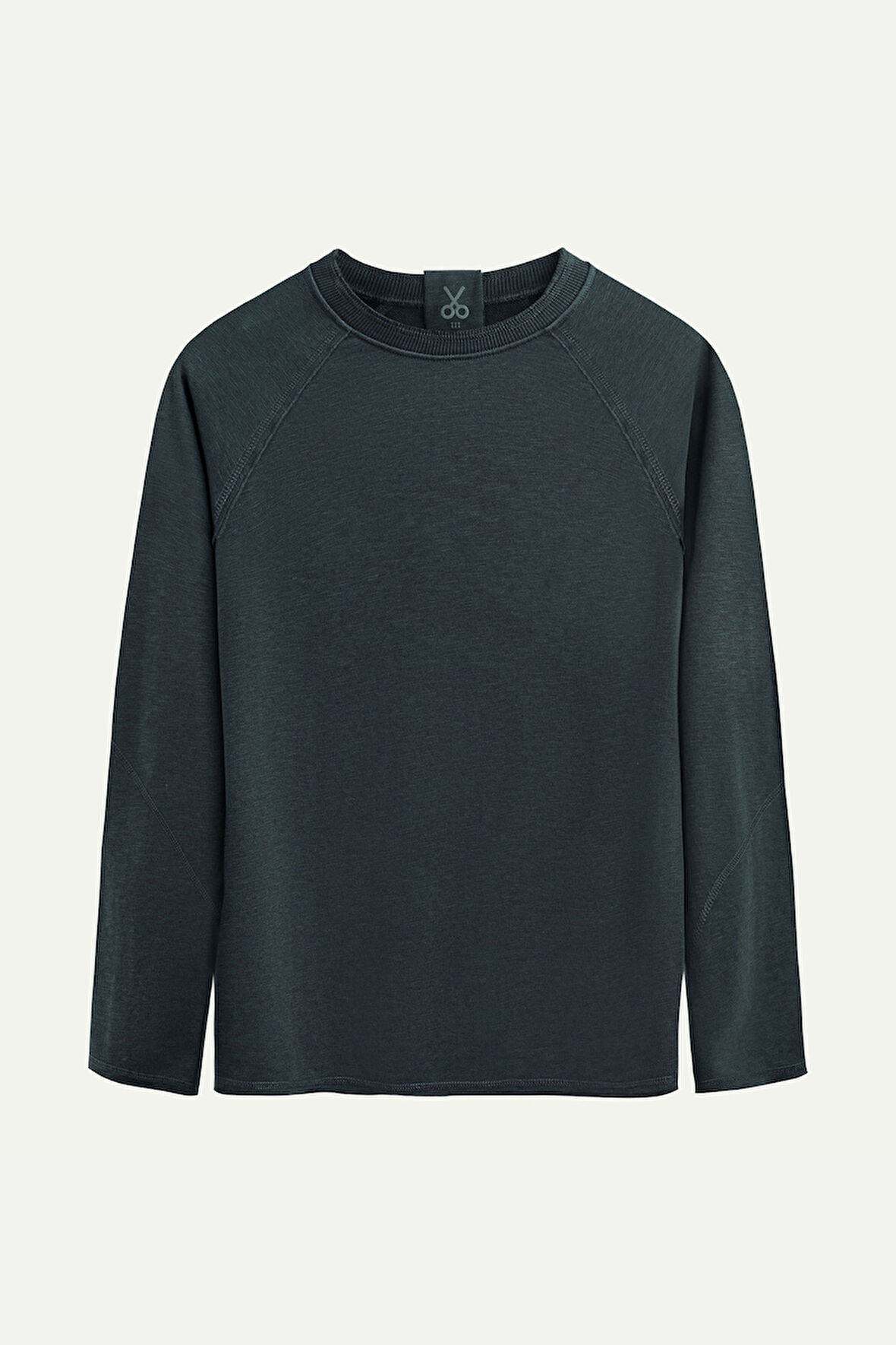 Unisex Basic Çift Taraflı Sweatshirt - Lyuga - Raven