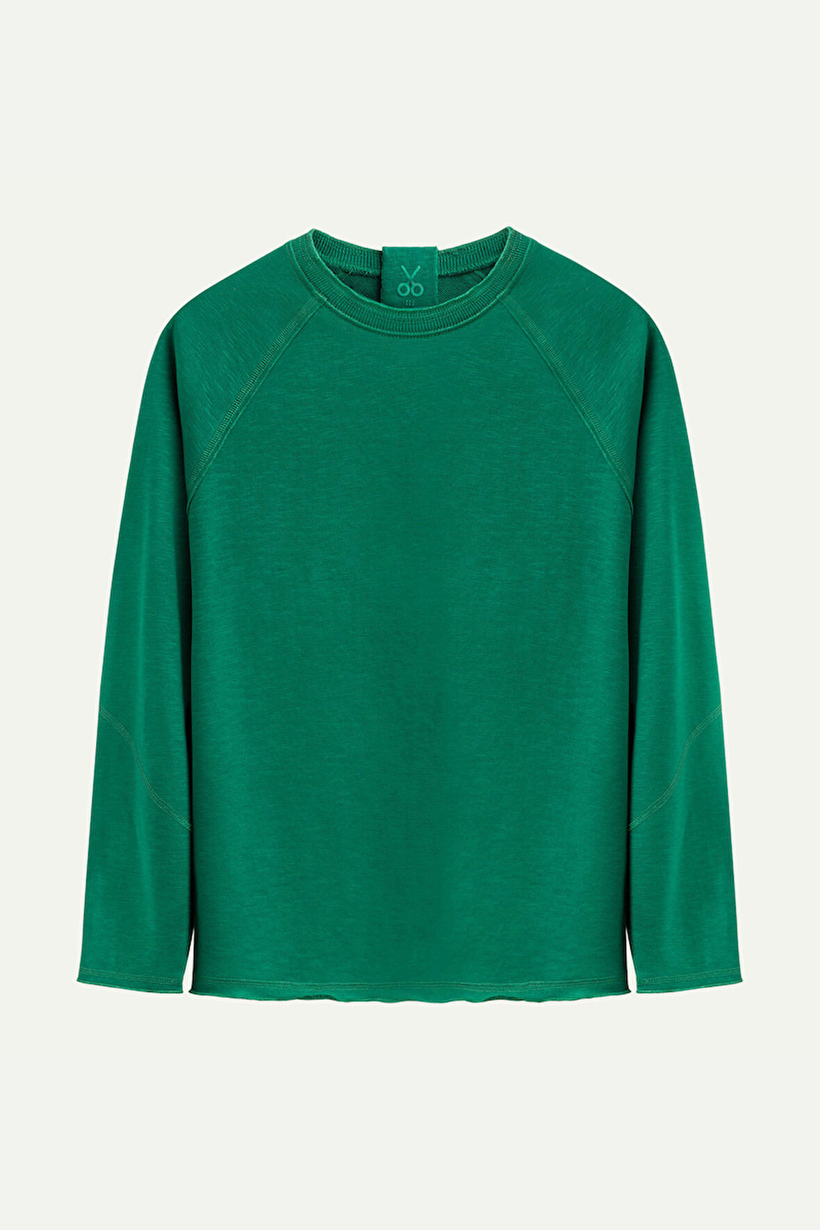 Unisex Basic Çift Taraflı Sweatshirt - Lyuga - Forest Shade