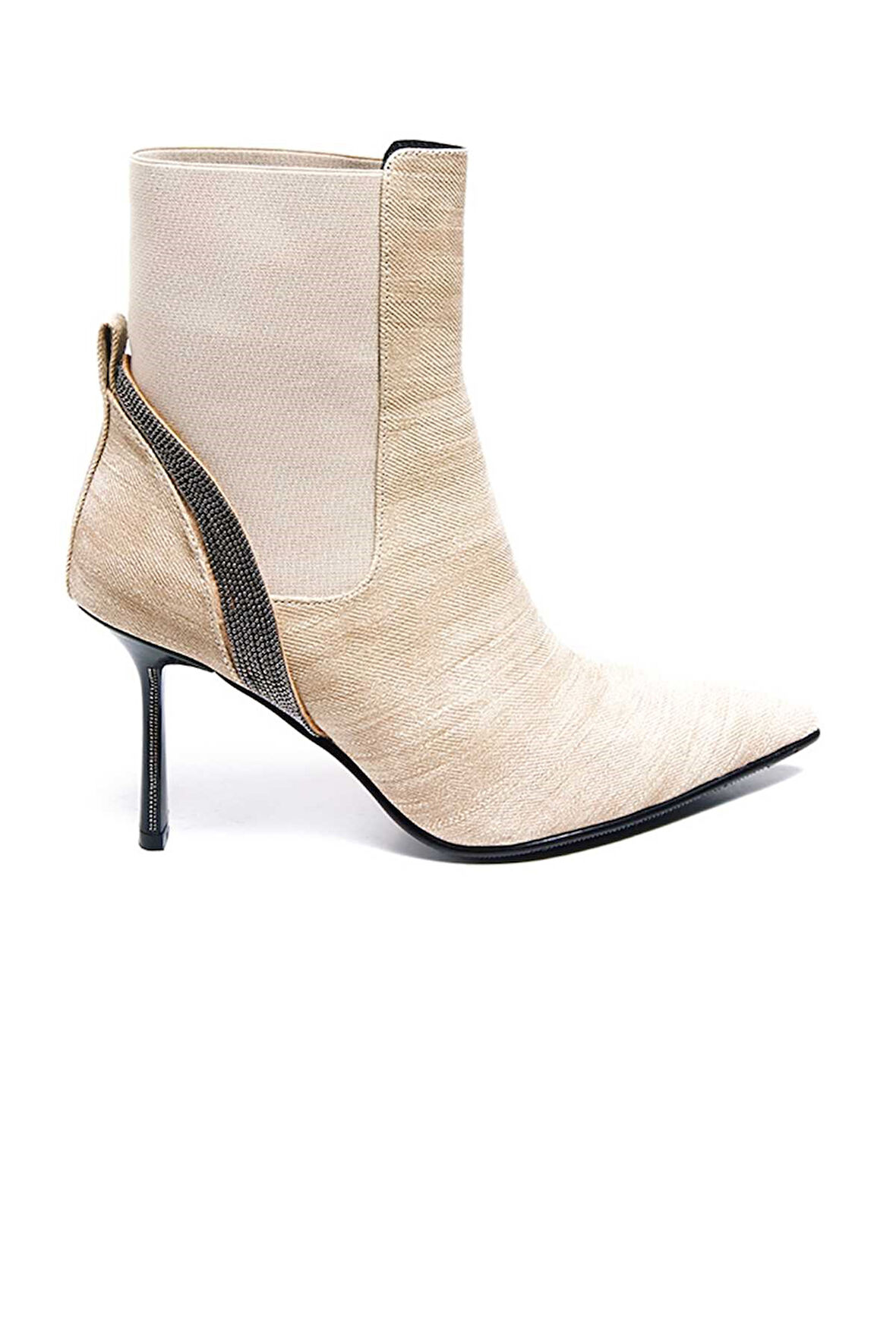 Bestello Taşlı Sivri Burun Neolit Taban Topuklu Bot 281-139 Kadın Bot