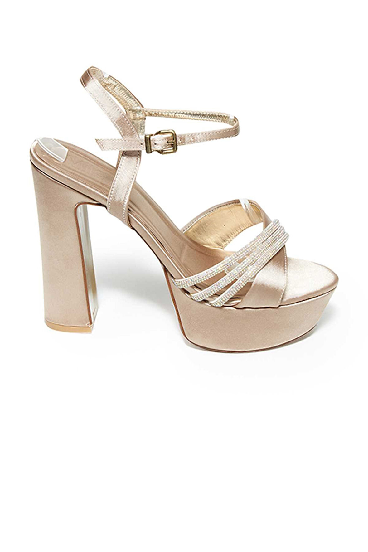 Bestello Çapraz Bantlı Neolit Taban Kalın Topuklu Ayakkabı 331-1015 Kadın Ayakkabı