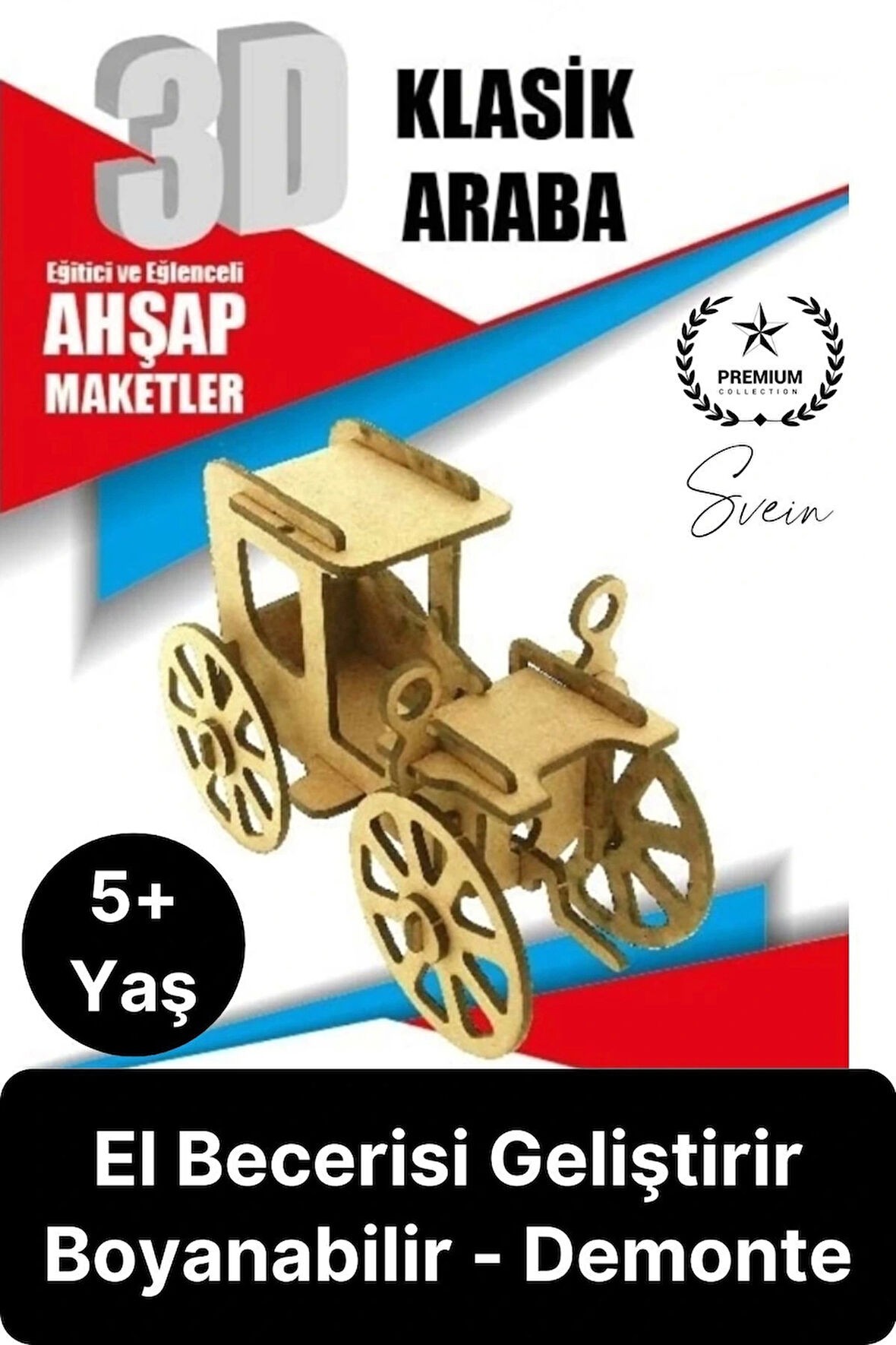 Özel Üretim 3 Boyutlu Minyatür Ham Ahşap Maket Boyanabilir Eğitici Öğretici Motor Beceri Hobi Oyun