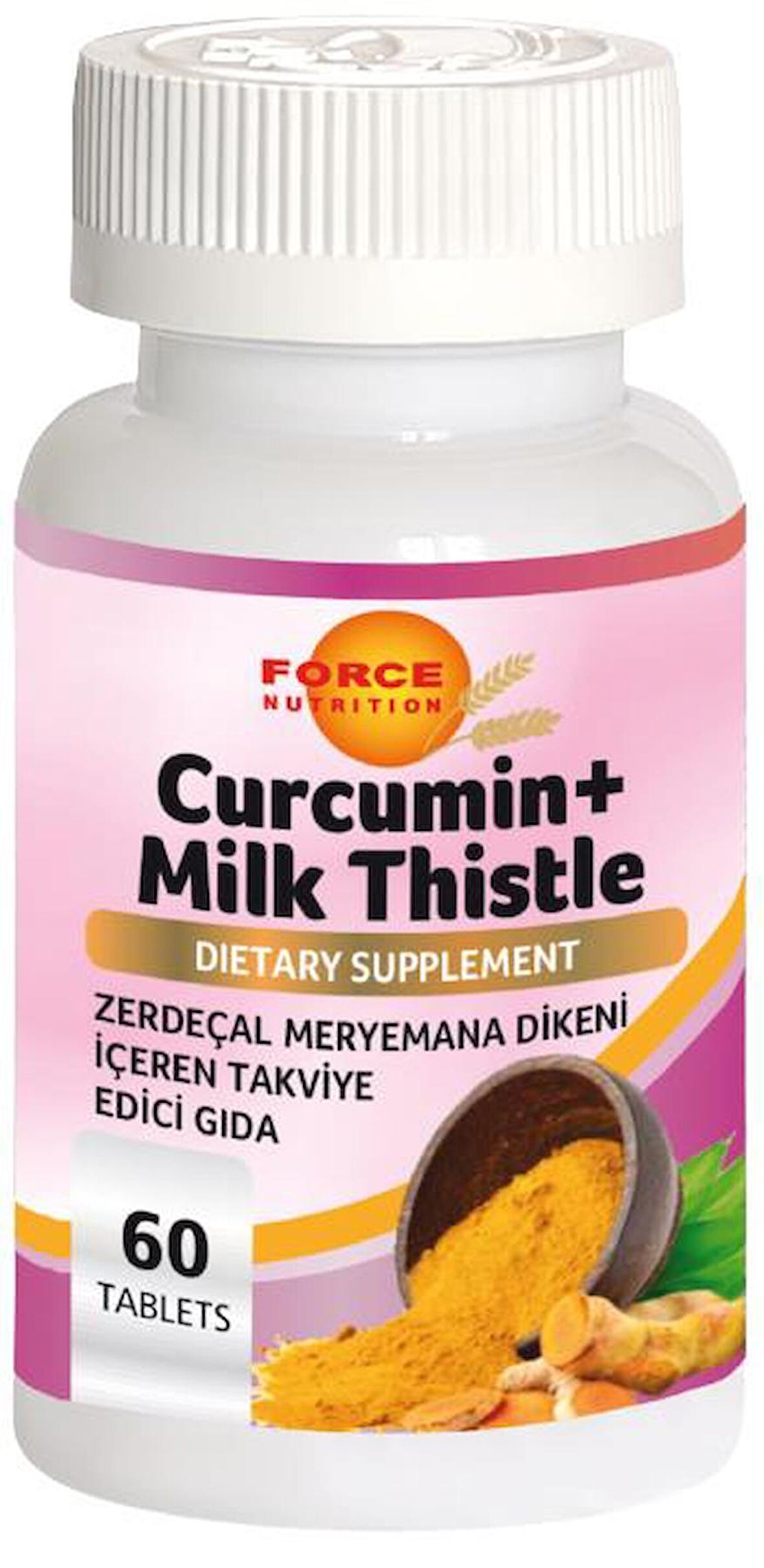 Curcumin Milk Thistle 60 Tablet Kurkumin Zerdeçal Meryemana Dikeni