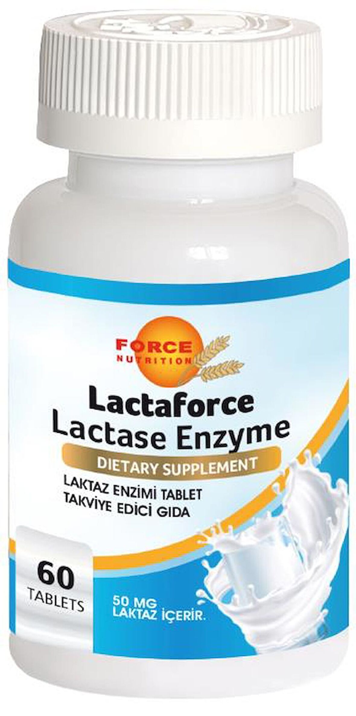 Lactaforce Lactase Enzyme 60 Tablet Laktaz Enzimi