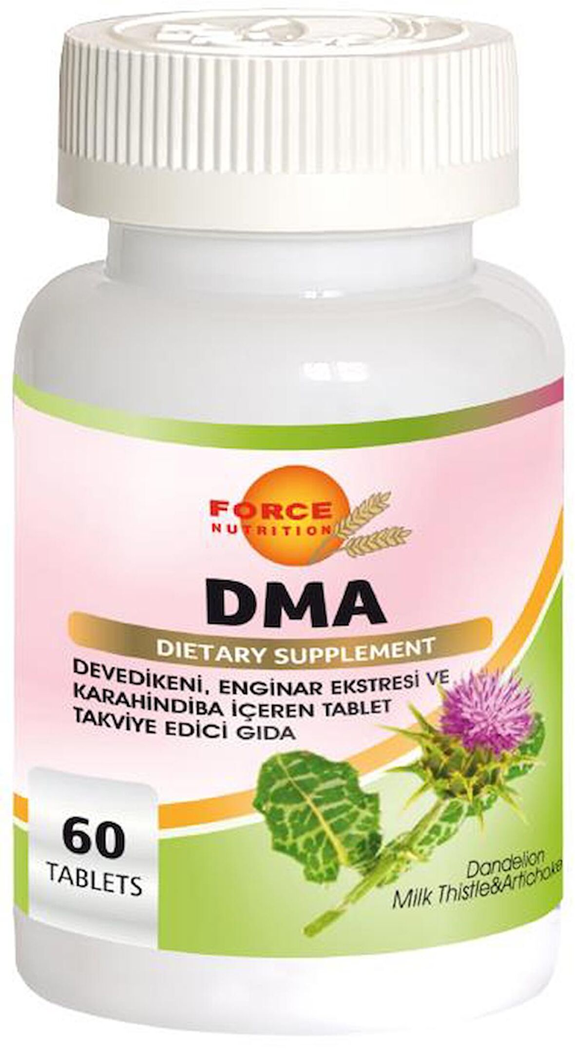 DMA 60 Tablet Dandelion Milk Thistle Artichoke Deve Dikeni Karahindiba Enginar