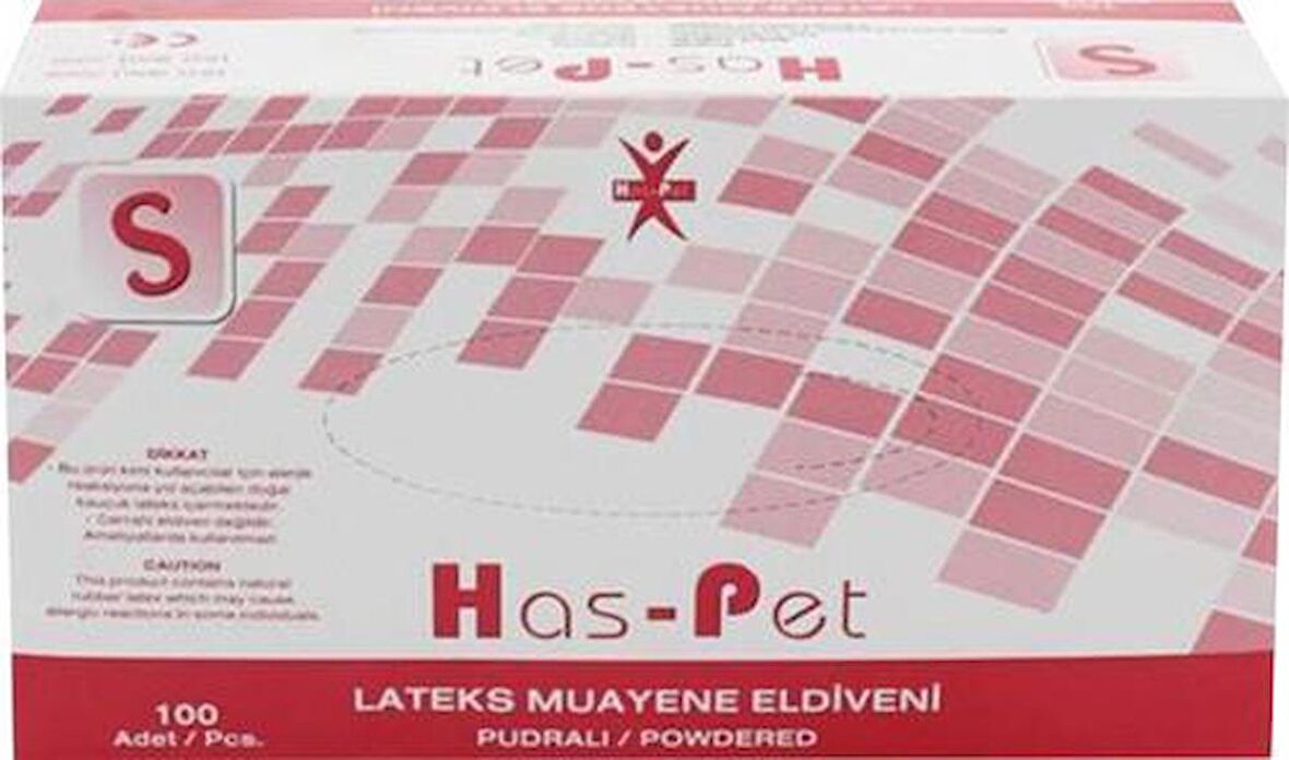 HASPET LATEX PUDRASIZ ELDİVEN SMALL 100'LÜ