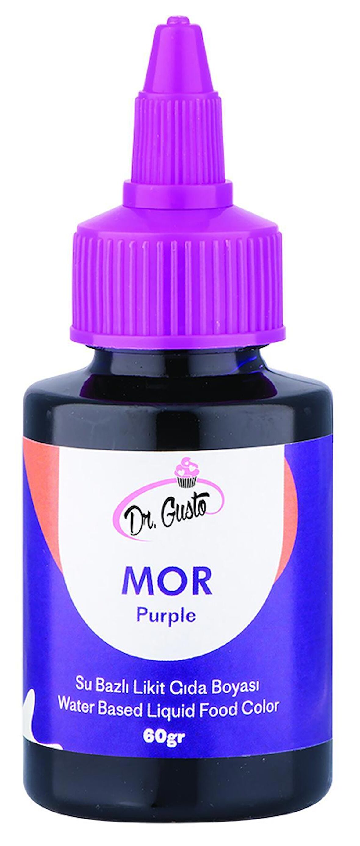 Dr Gusto Mor Su Bazlı Likit Gıda Boyası 60 gr