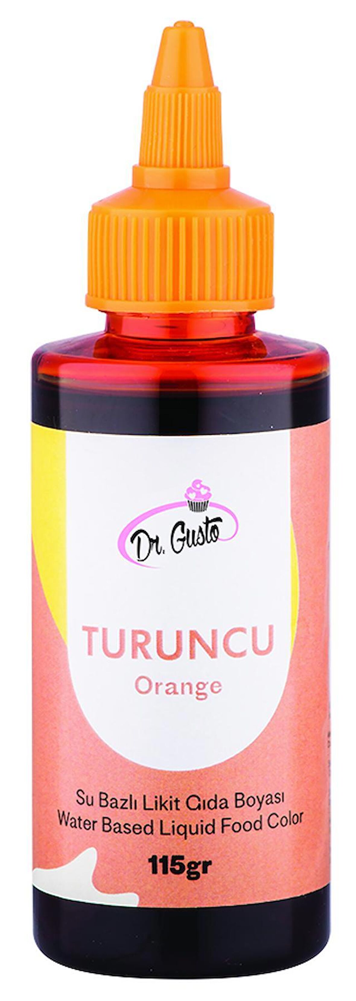 Dr Gusto Turuncu Su Bazlı Sıvı Gıda Boyası 115 gr