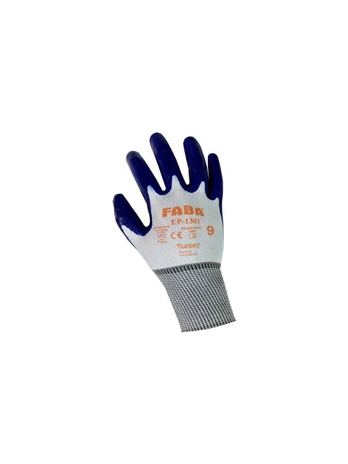 FABA EP-1301-XL LACİVERT NİTRİL POLYESTER ELDİVEN XL