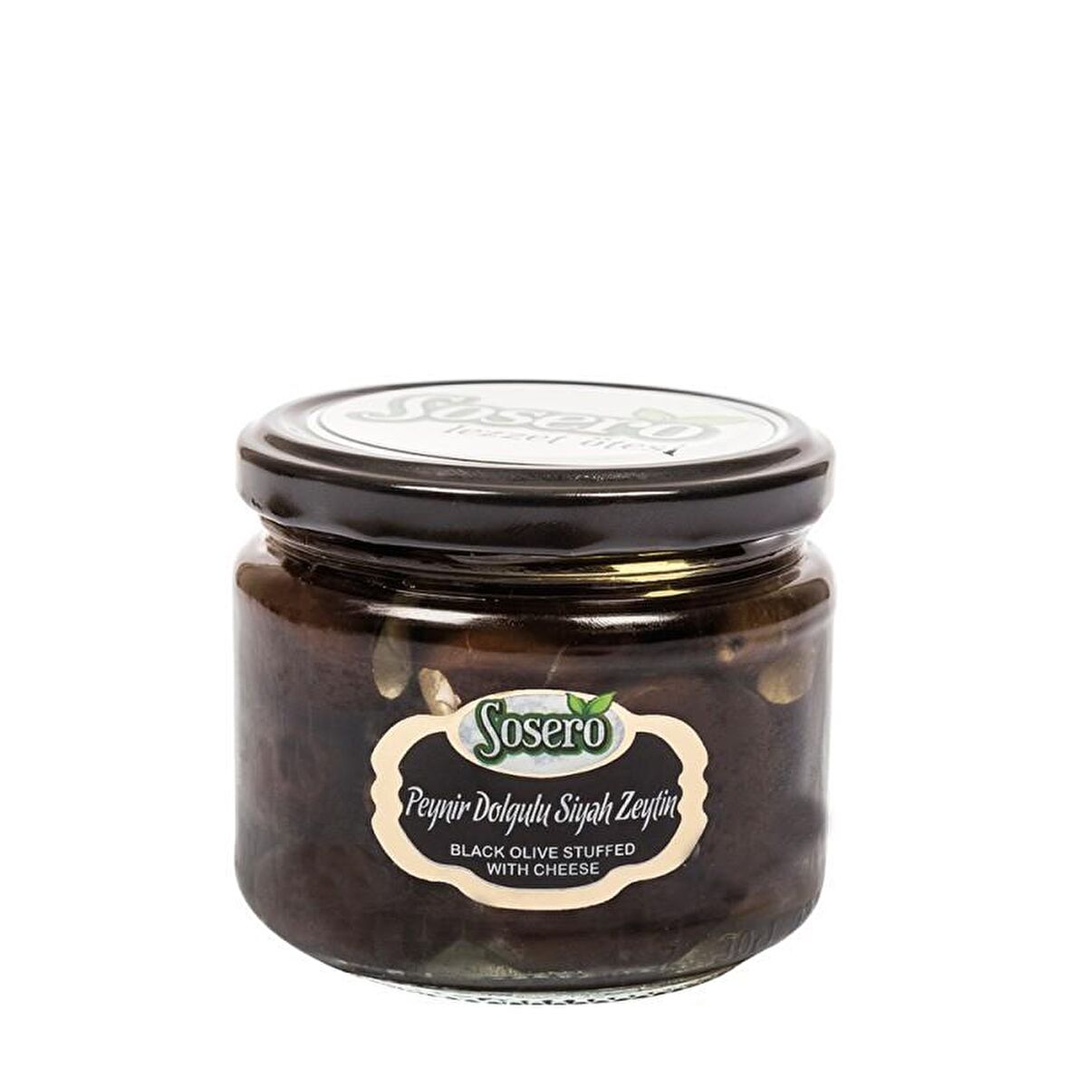 Sosero Peynir Dolgulu Siyah Zeytin 300 Gr