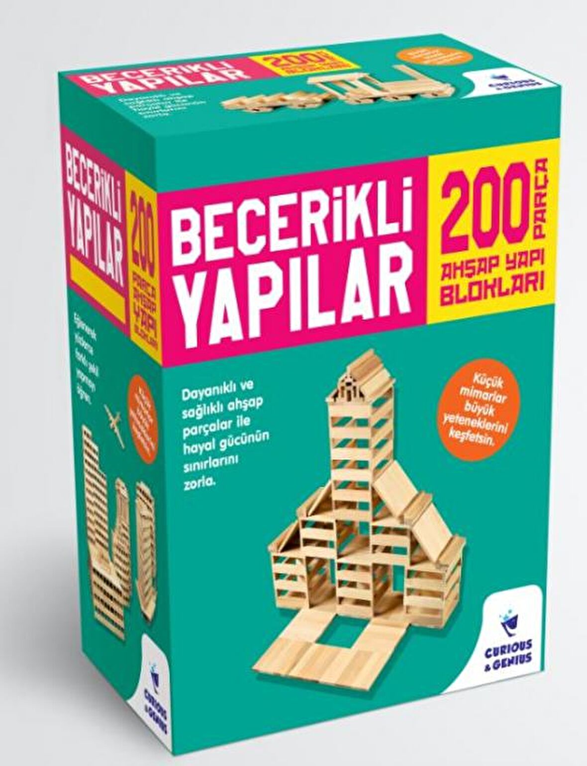 Becerikli Yapılar (200 Parça Ahşap Yapı Blokları)