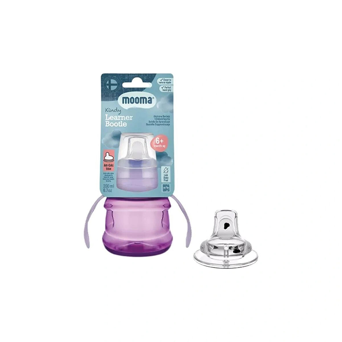 Mooma Baby Kulplu Alıştırma Bardağı 200 Ml 6+ Ay