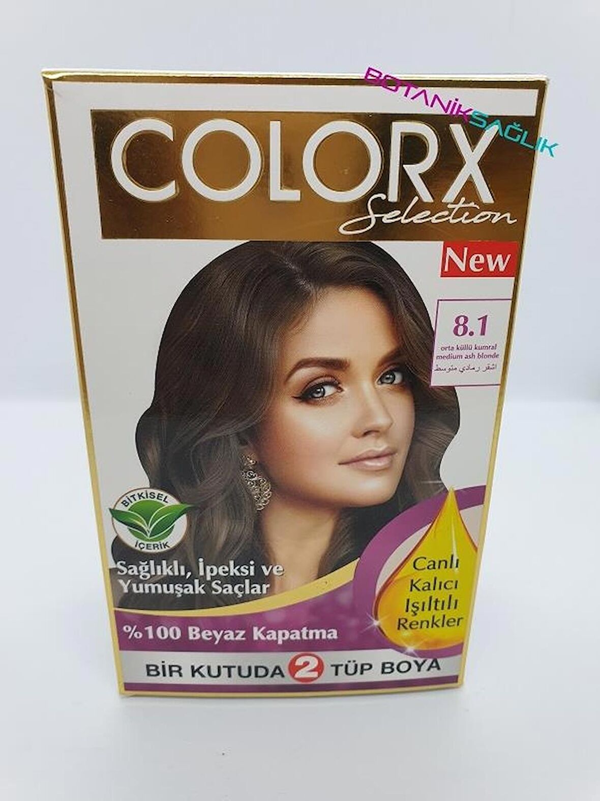 Colorx Saç Boyası İkili Set - 8.1 ORTA KÜLLÜ KUMRAL