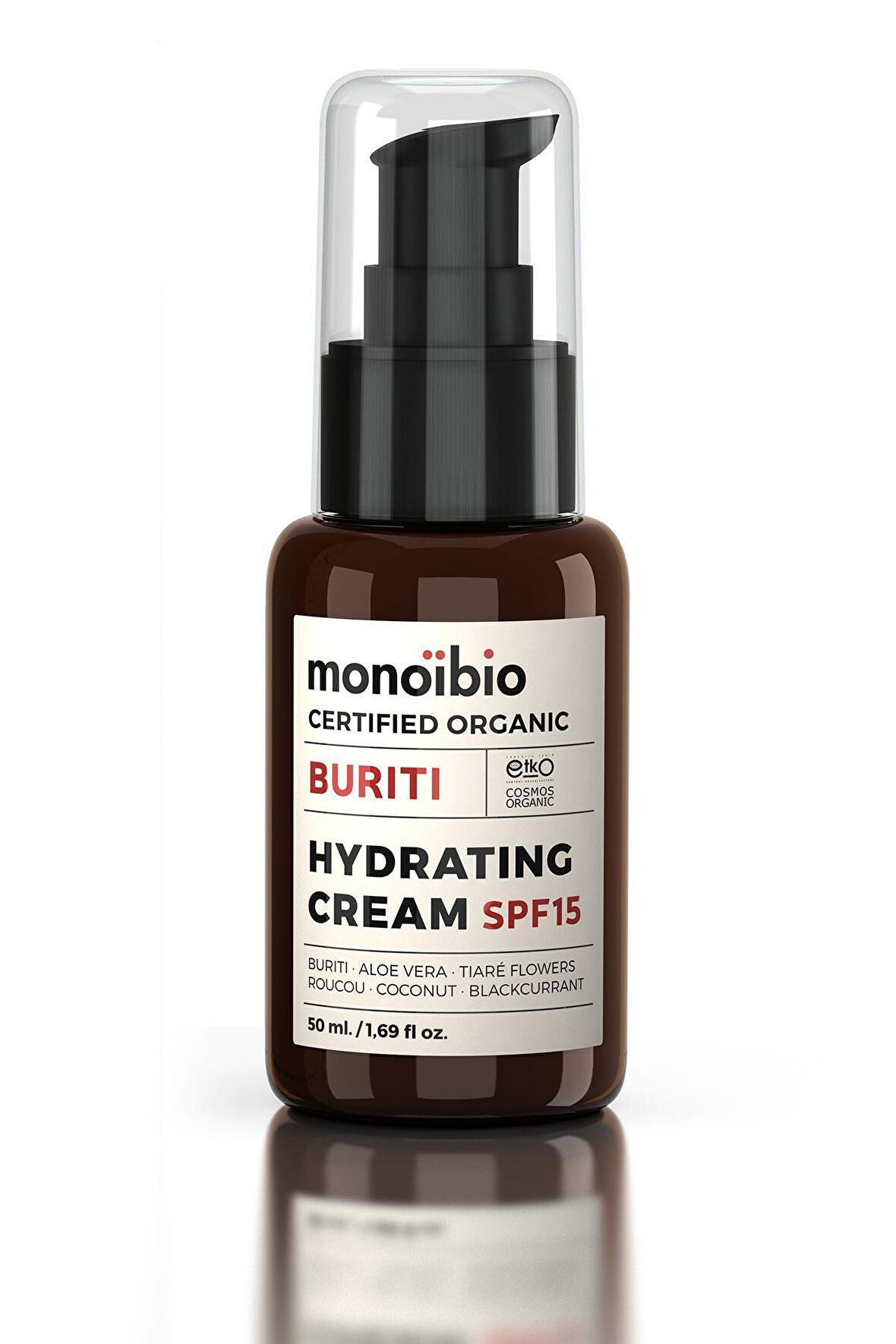 Monoibio Tüm Cilt Tipleri İçin Su Bazlı Yağsız SPF15 Nemlendirici Yüz Bakım Kremi 50 ml