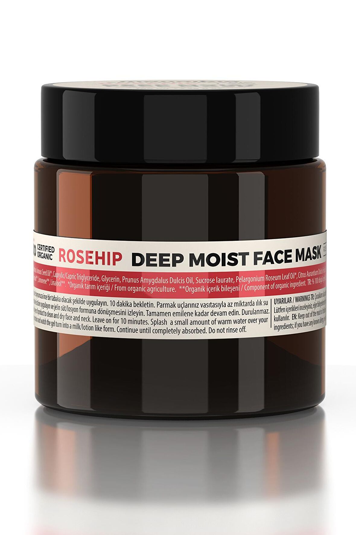 Organik Yüz Bakım Maskesi - Rosehip Derinlemesine Nemlendirici  Yüz Maskesi - Vegan 100 ml