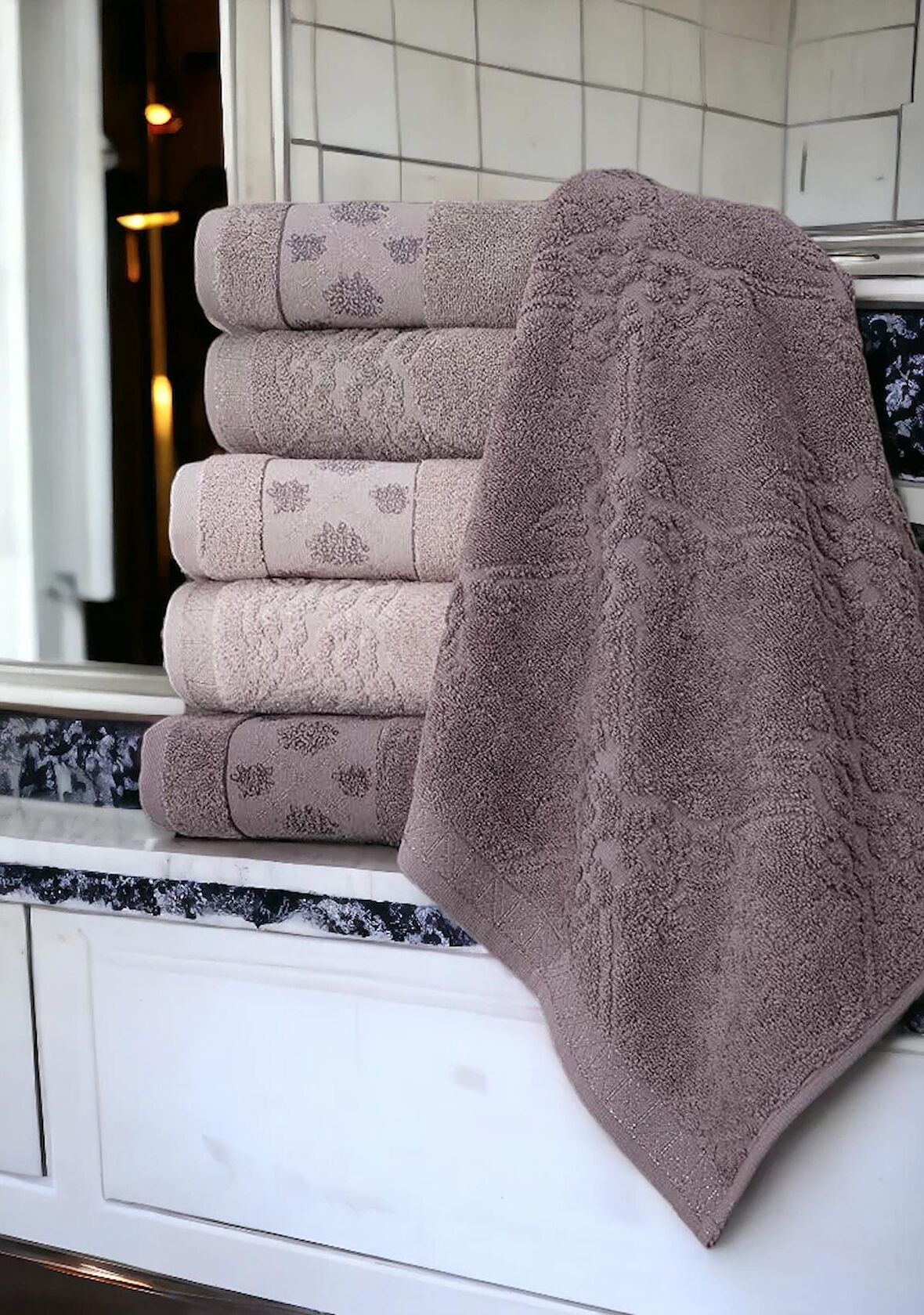 Lavanta 6lı El-Yüz Havlusu 50x90 cm