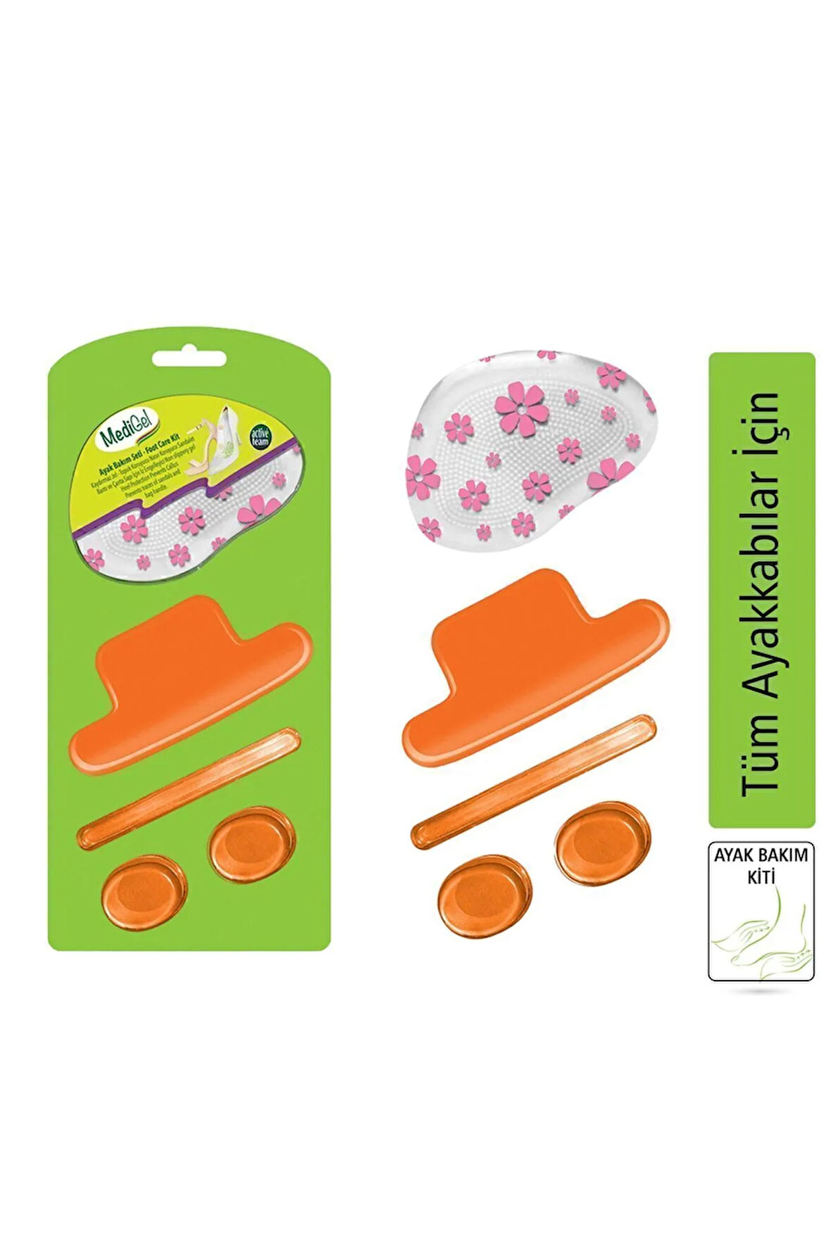MG15 - Bakım Seti 2 | Ayak Ve Çanta Destek Seti, Nasır Koruma, Yumuşak Şok Emici Yapışkanlı Jel