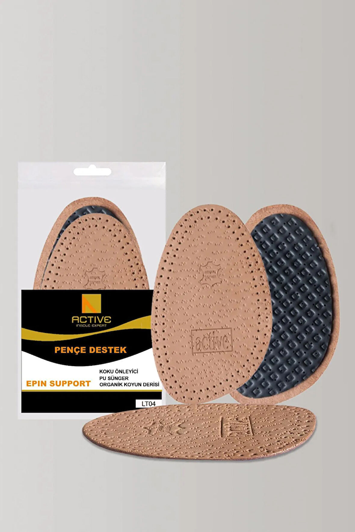LT04 - Deri Pençe Destek | Numara Küçültme, Ayakkabı Daraltma, Koku Önleyici ve Ter Emici Ayak Pedi