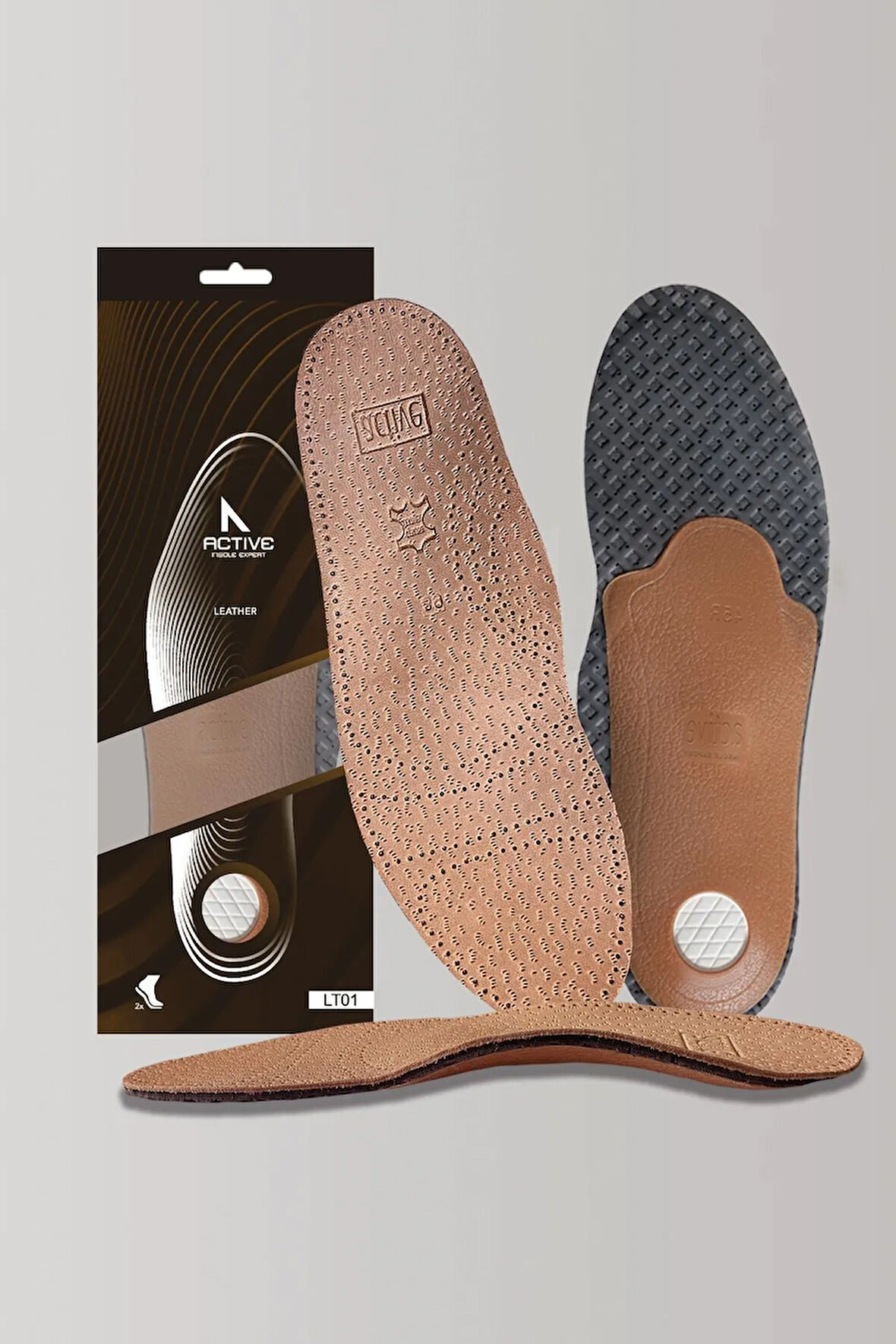 LT01 - Deri Tam Ortopedik | Ark Destekli, Koku Önleyici Ve Ter Emici Hakiki Deri Iç Tabanlık