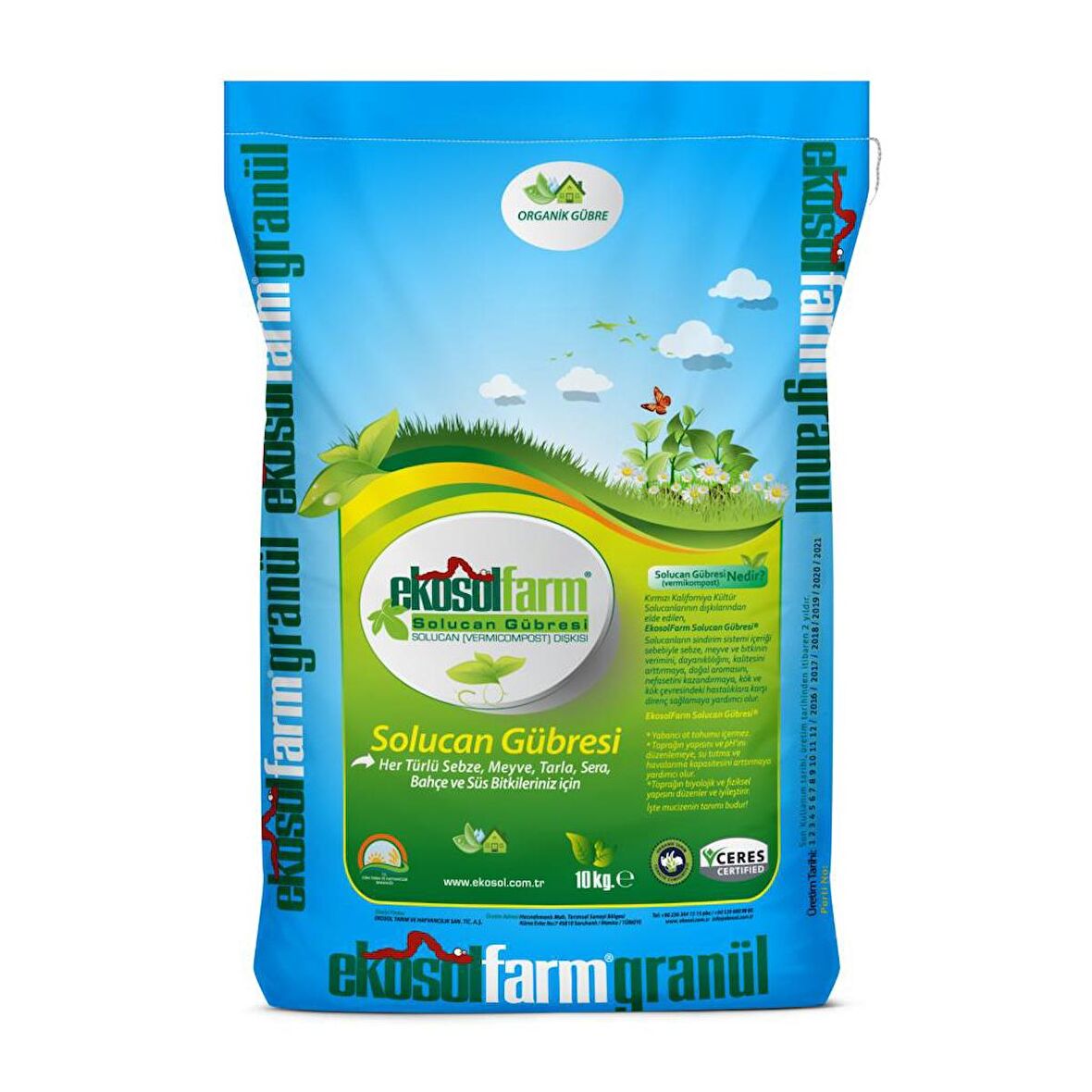 EKOSOLFARM SOLUCAN GÜBRESİ 10 KG WORM CASTINGS