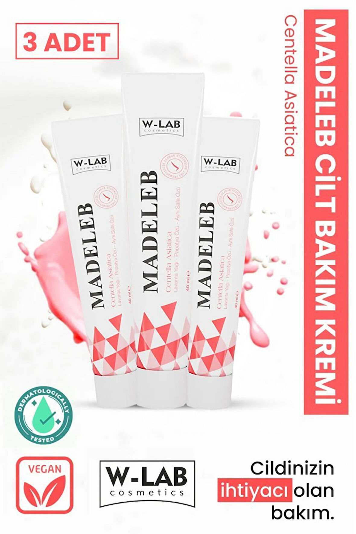 W-Lab Madeleb 3 lü Krem Set