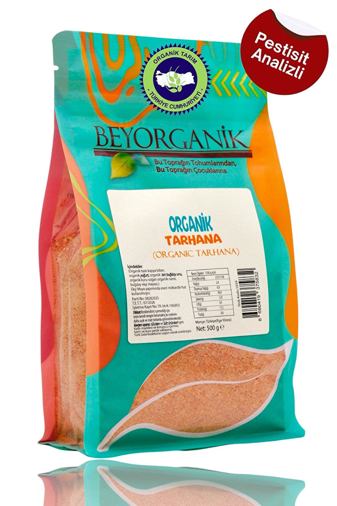 ORGANİK Kırmızı Köy Tarhanası 500gr (PESTİSİT VE AFLATOKSİN ANALİZLİ)