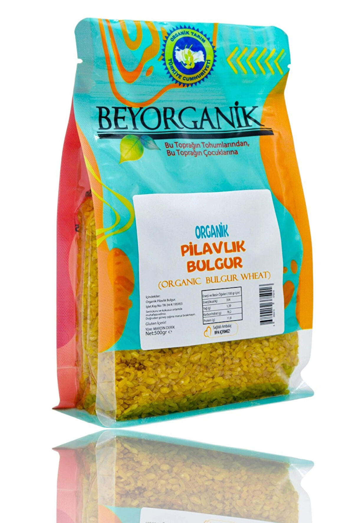 ORGANİK Pilavlık Bulgur 500gr (PESTİSİT ve AFLATOKSİN ANALİZLİ)