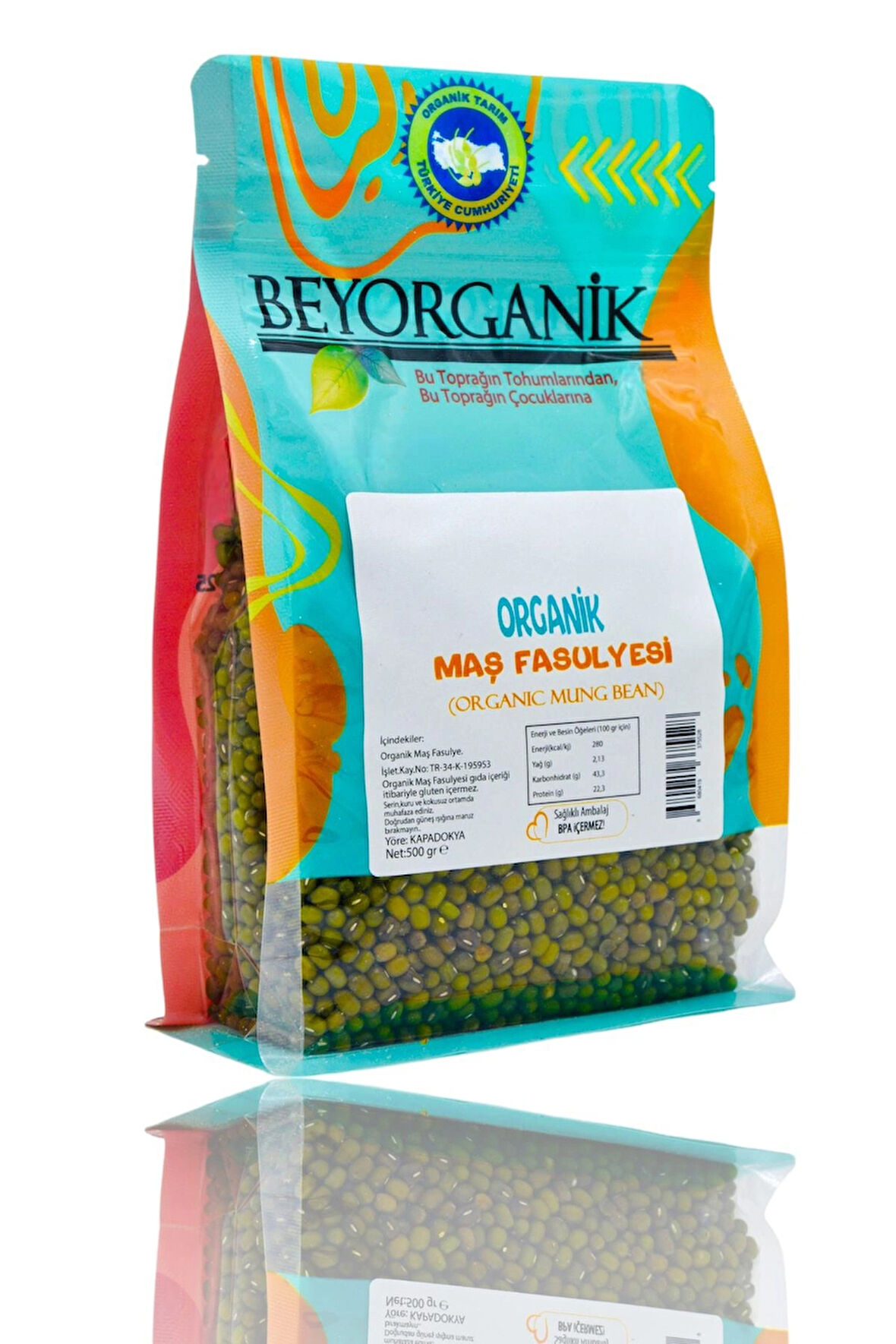 Organik Maş Fasulyesi 500gr (PESTİSİT VE AFLATOKSİN ANALİZLİ)