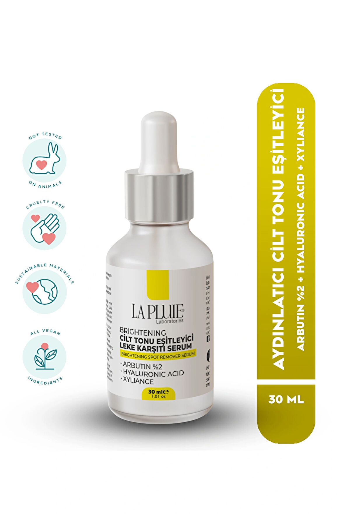 Aydınlatıcı Cilt Tonu Eşitleyici Leke Serumu 30ML ARBUTIN %2 + HYALURONIC ACID + XYLIANCE
