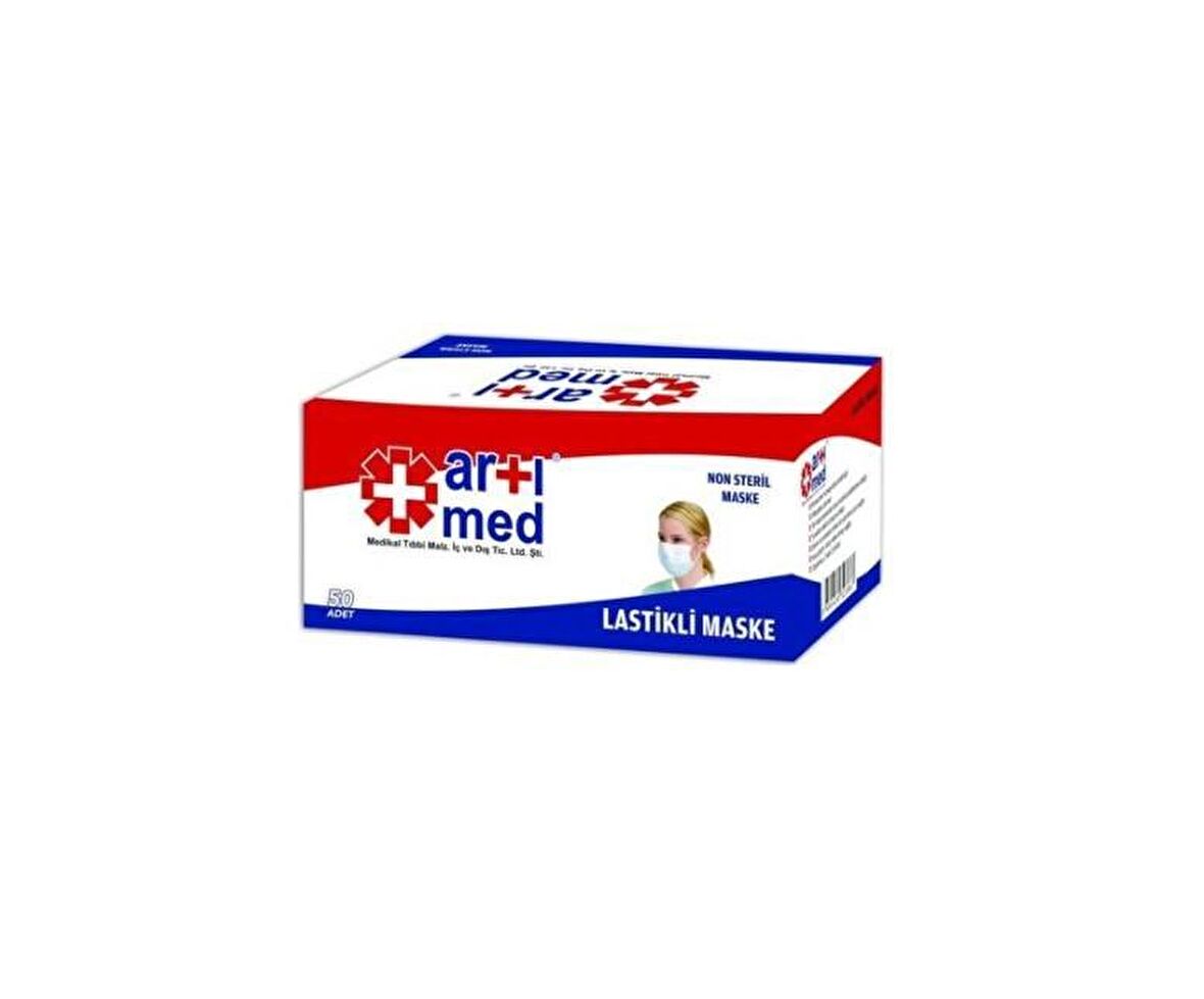 Artımed Lastikli Tıbbi Maske 50 Adet