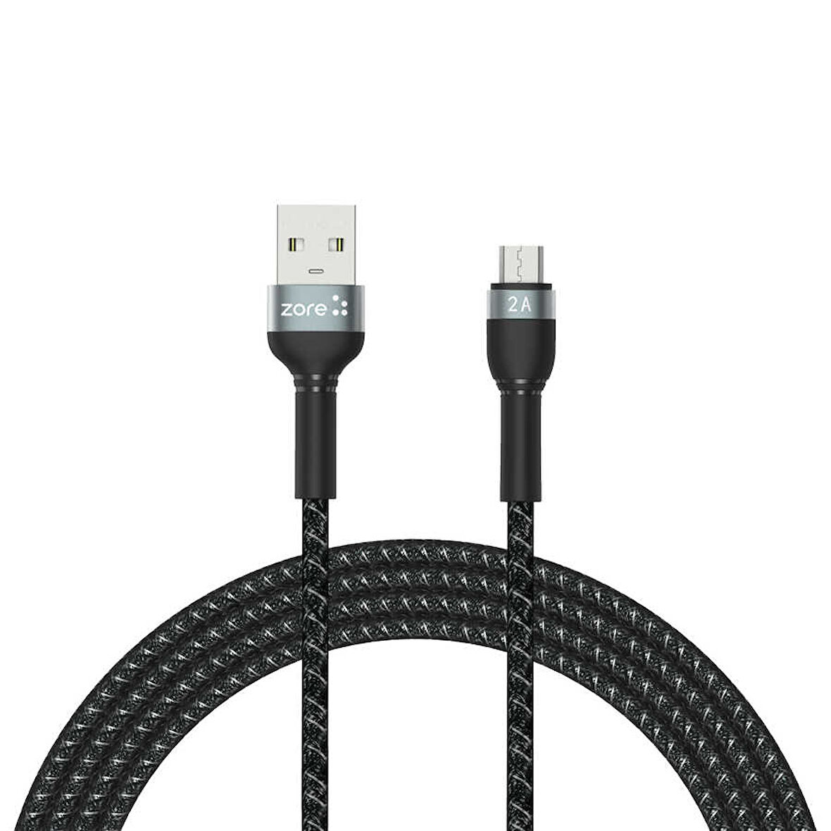 Siyah Shira Serisi Micro Usb Kablo 2 Metre-Zore