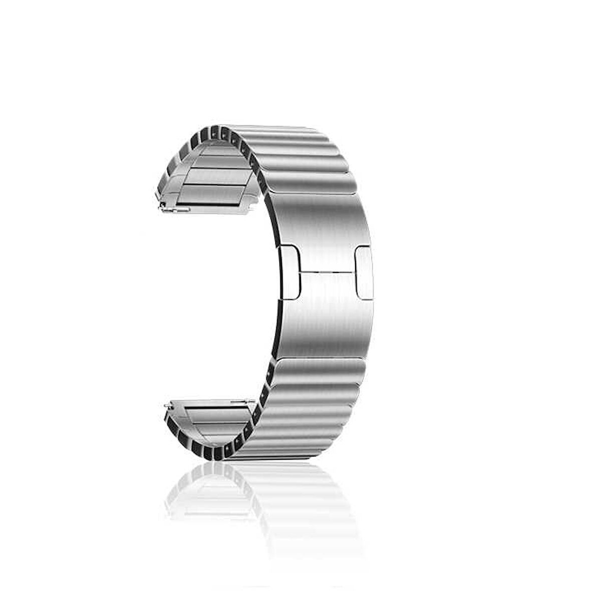 Xiaomi Amazfit Pace Uyumlu KRD-35 22mm Metal Zore Kordon-Gümüş