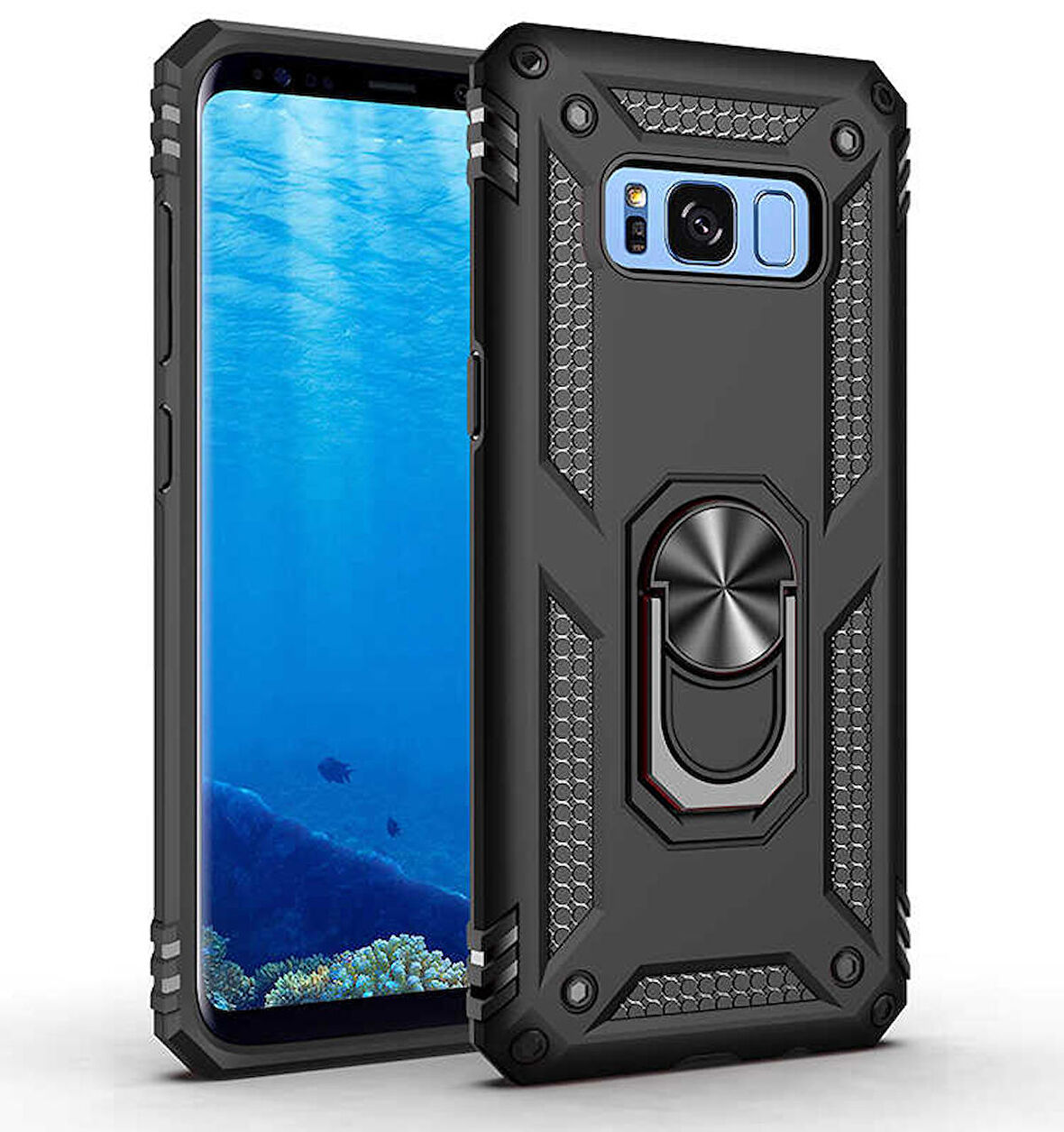 Galaxy S8 Uyumlu Zore Vega Kapak-Siyah