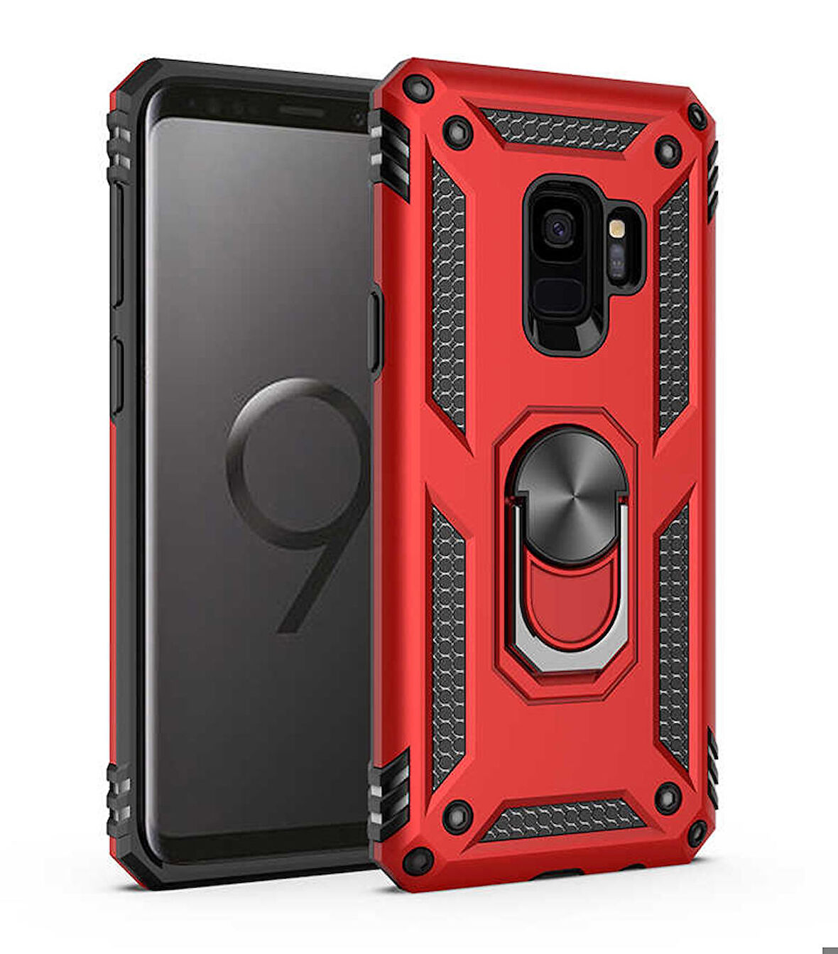 Galaxy S9 Uyumlu Zore Vega Kapak-Kırmızı