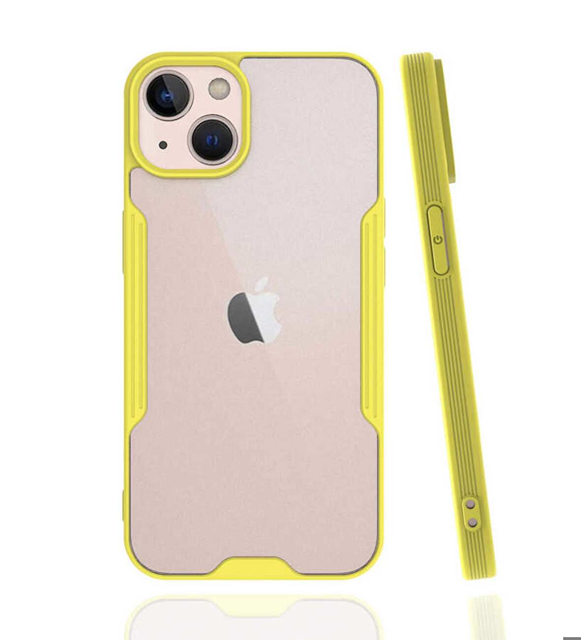 iPhone 13 Mini Uyumlu Zore Parfe Kapak-Sarı