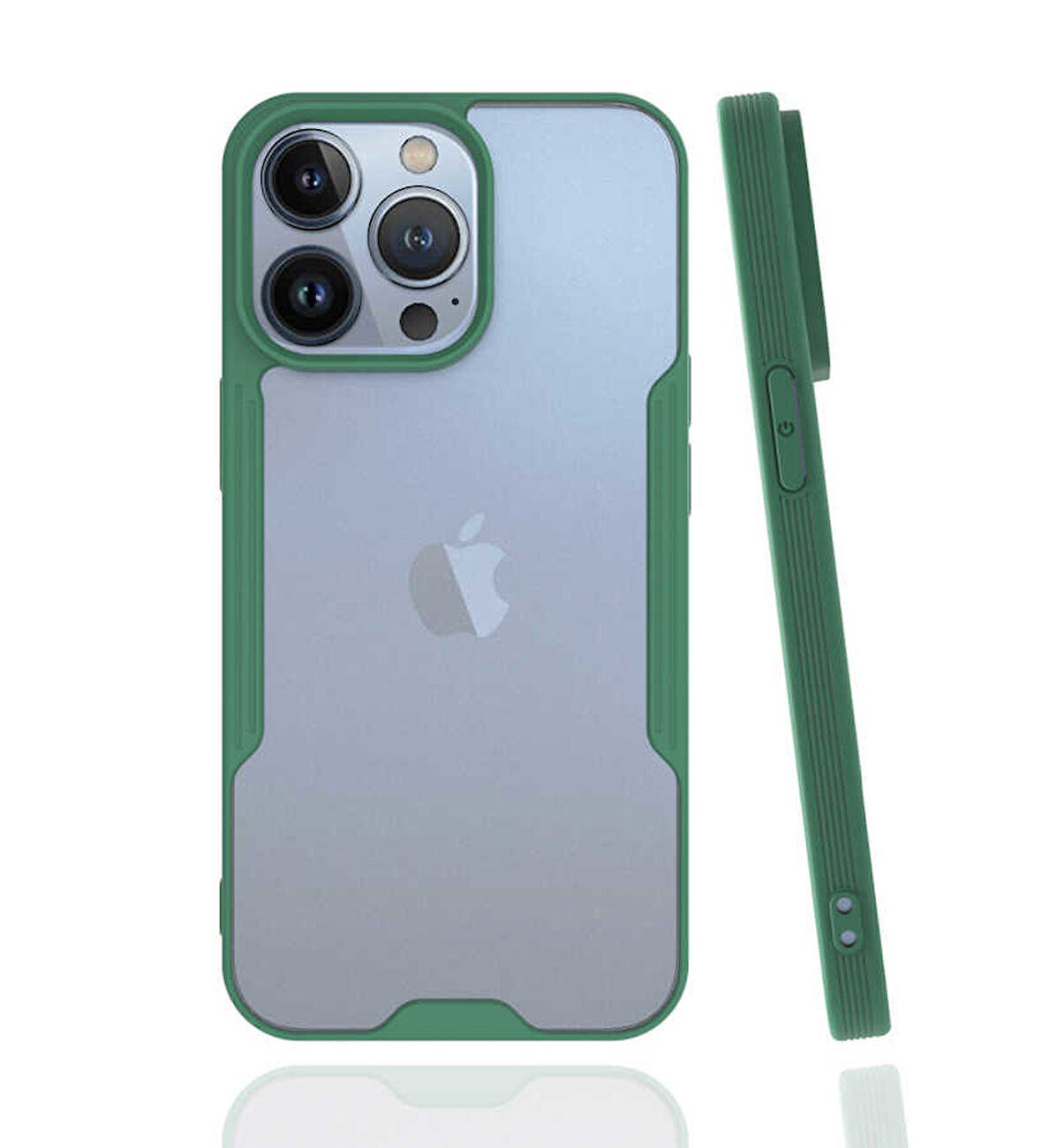 iPhone 13 Pro Uyumlu Zore Parfe Kılıf-Koyu Yeşil