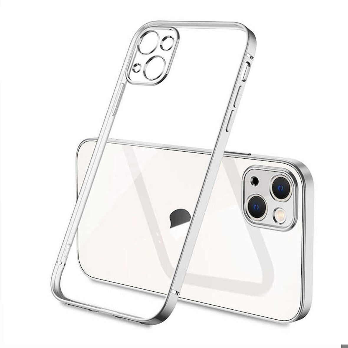 iPhone 13 Uyumlu Zore Gbox Kapak-Gümüş