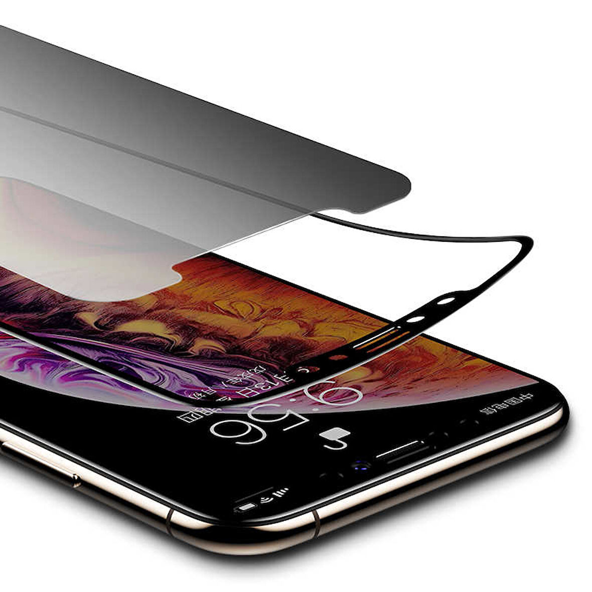iPhone 13 Mini Uyumlu Zore Kor Privacy Cam Ekran Koruyucu