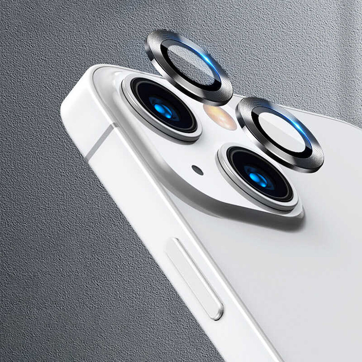 iPhone 13 Mini Uyumlu Zore CL-04 Kamera Koruyucu-Gri