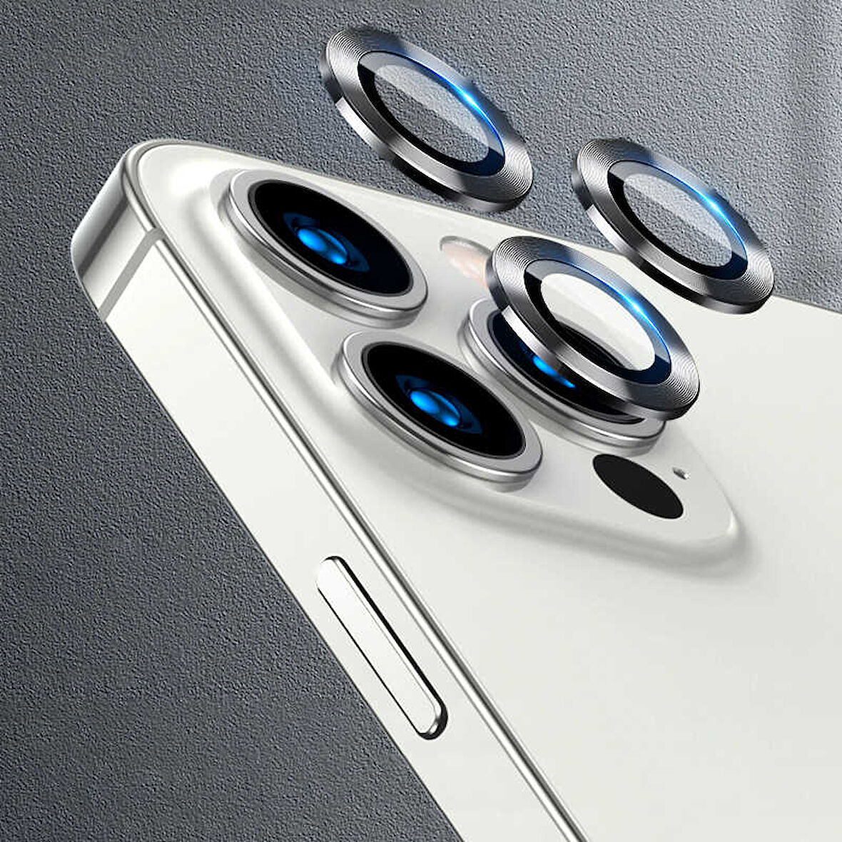 iPhone 13 Pro Uyumlu Zore CL-04 Kamera Koruyucu-Gri